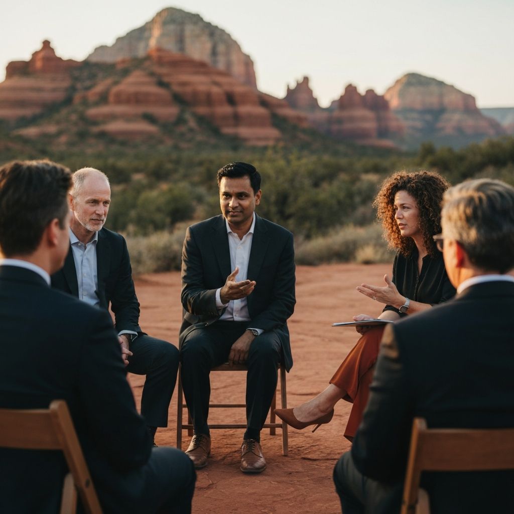 Business leaders in visionary council ceremony